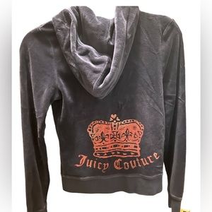 Vintage Women’s juicy couture small navy blue velour tracksuit-hoodie and pants